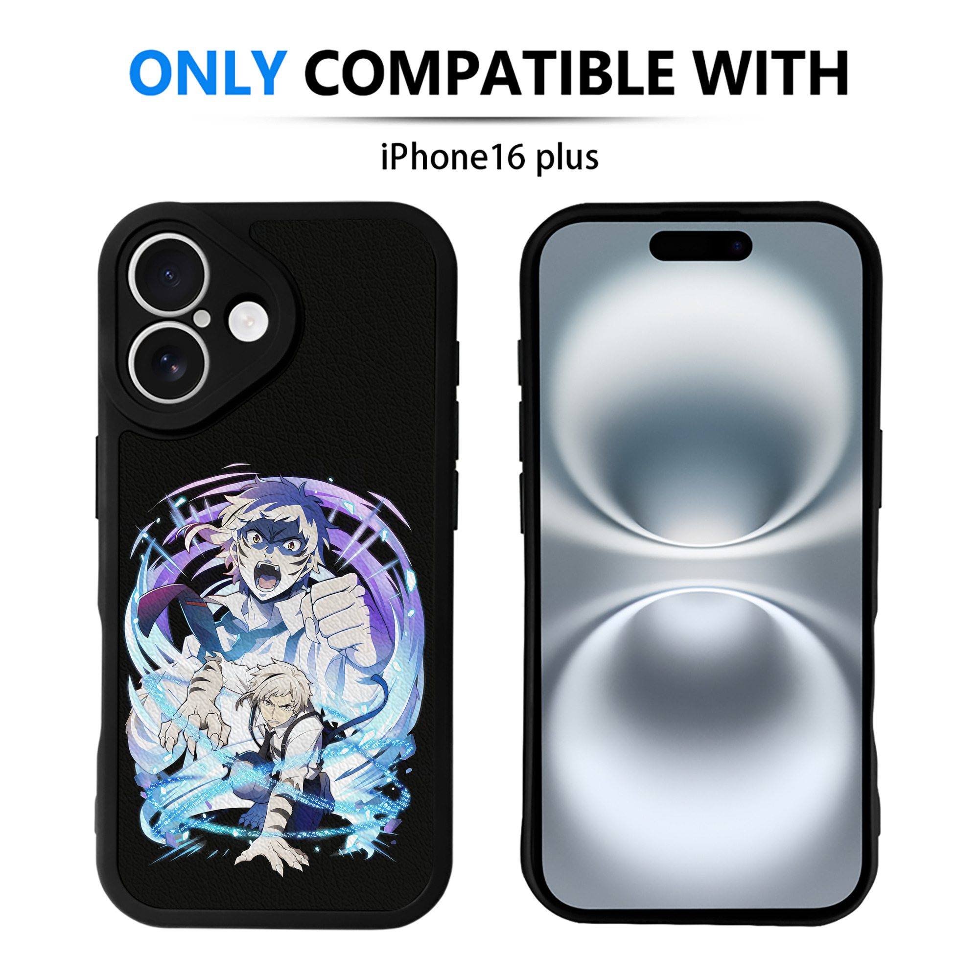 （画像用） 文豪ストレイドッグス Bungo Stray Dogs 【iPhone 16シリーズ対応】シリコンスマホケース（レザー調） 材質：シリコン